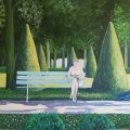 la lectrice au parc 80x80
